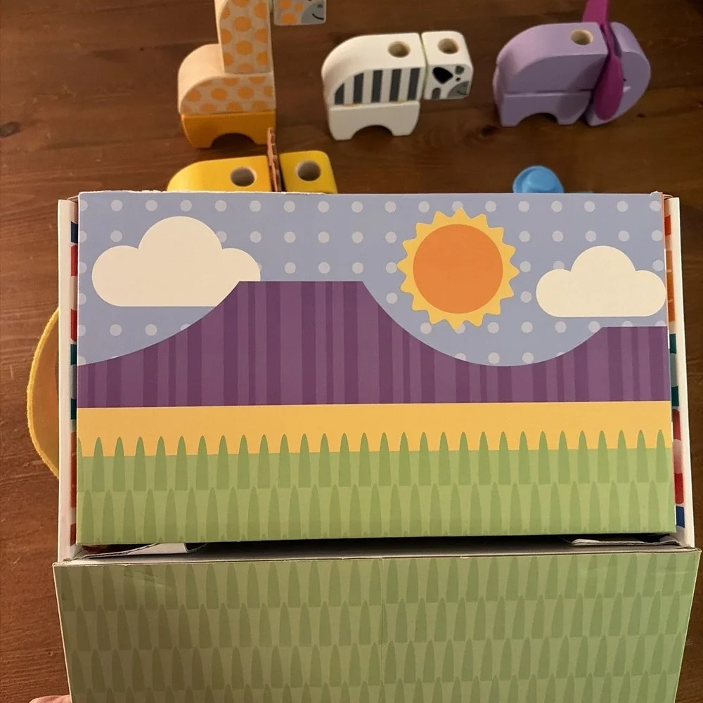 Melissa & Doug Snap & Play Mix‎ & Match Jungle Animal Block Set (34 PCs)
